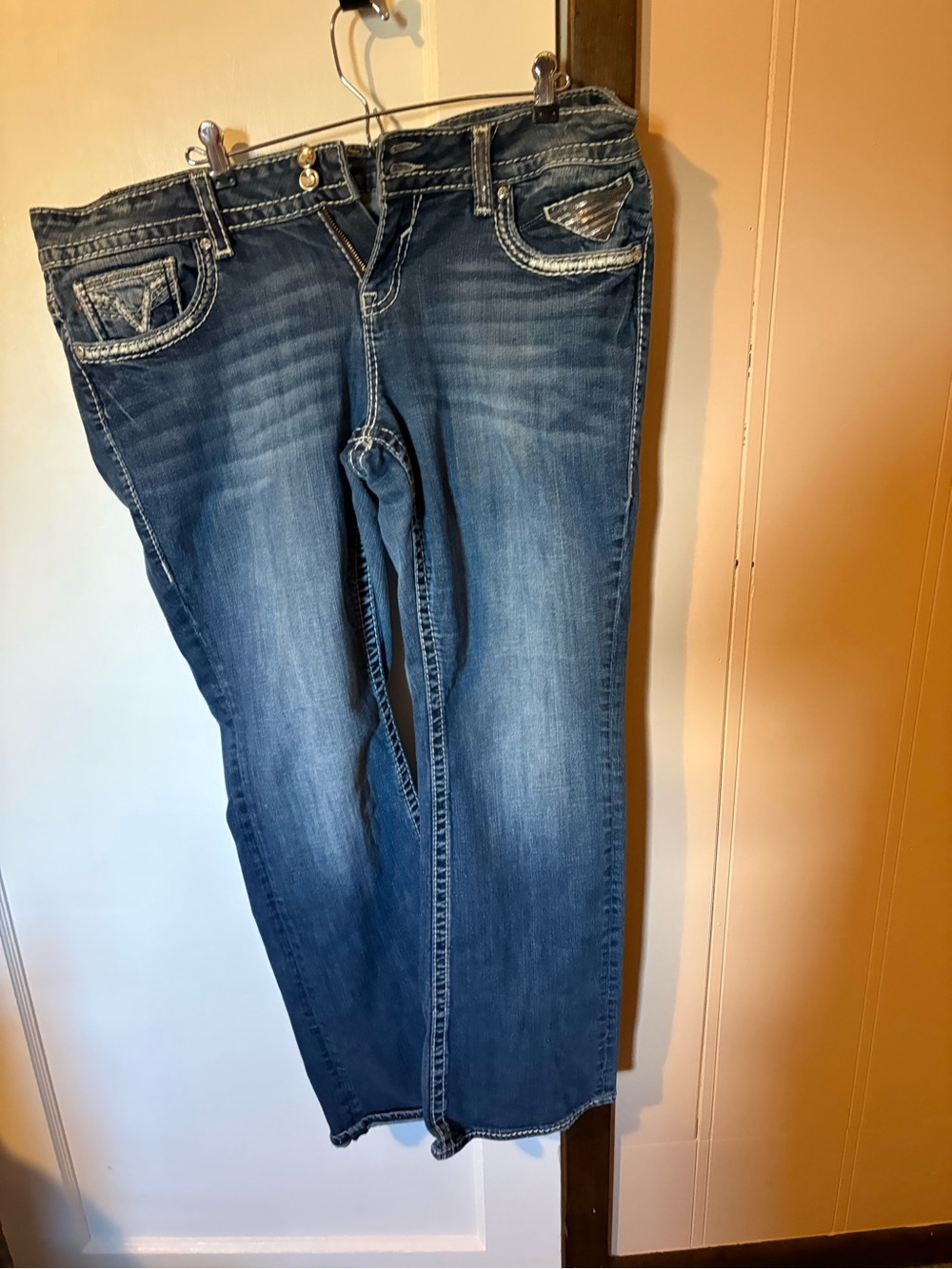 Vigoss Women's Boot Cut Jeans - Medium Blue Wash